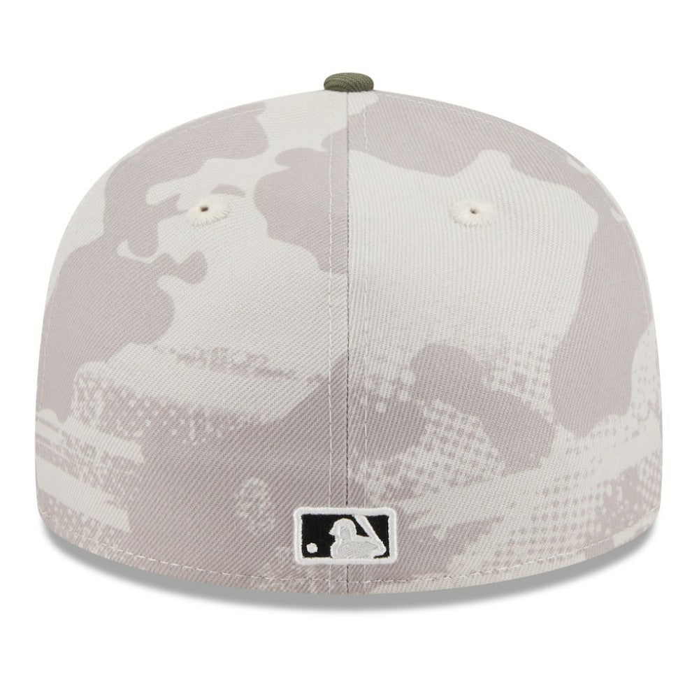 Arizona Diamondbacks New Era 2025 Armed Forces Day Low Profile 59FIFTY Fitted Hat - Light Beige/Olive Hats