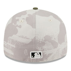 Chicago Cubs New Era 2025 Armed Forces Day Low Profile 59FIFTY Fitted Hat - Light Beige/Olive Hats