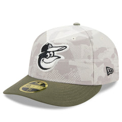 Baltimore Orioles New Era 2025 Armed Forces Day Low Profile 59FIFTY Fitted Hat - Light Beige/Olive Hats