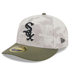Chicago White Sox New Era 2025 Armed Forces Day Low Profile 59FIFTY Fitted Hat - Light Beige/Olive Hats