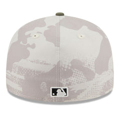 Cleveland Guardians New Era 2025 Armed Forces Day Low Profile 59FIFTY Fitted Hat - Light Beige/Olive Hats