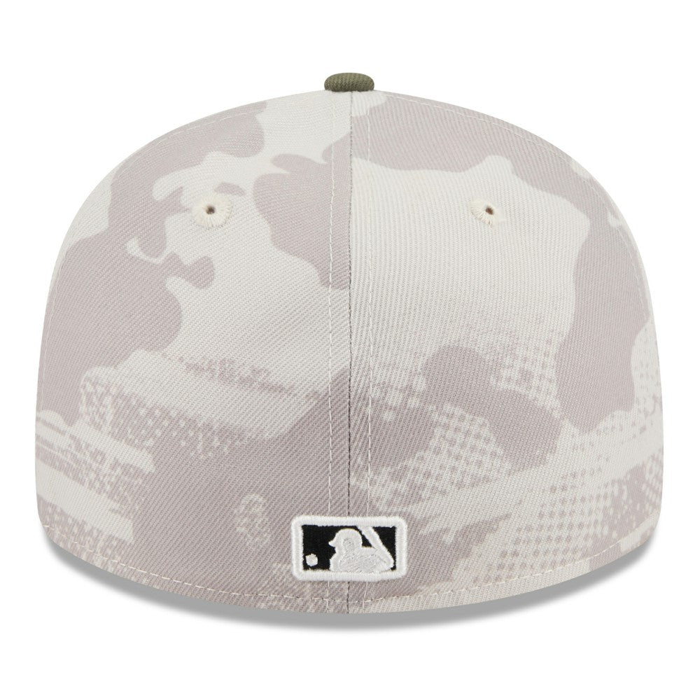 Kansas City Royals New Era 2025 Armed Forces Day Low Profile 59FIFTY Fitted Hat - Light Beige/Olive Hats