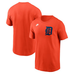 Detroit Tigers Nike Cooperstown Collection Wordmark T-Shirt - Orange T-shirts