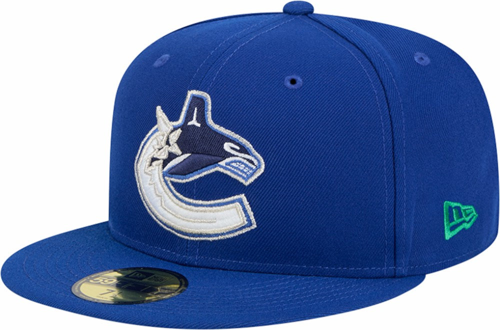 NHL Vancouver Canucks New Era Core 59FIFTY Fitted Hat - Blue