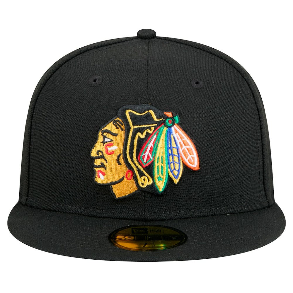 NHL Chicago Blackhawks New Era Core 59FIFTY Fitted Hat - Black