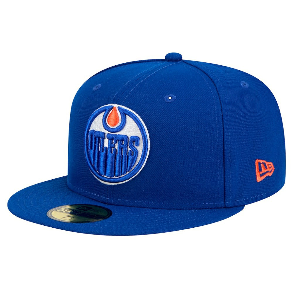 NHL Edmonton Oilers New Era Core 59FIFTY Fitted Hat - Royal