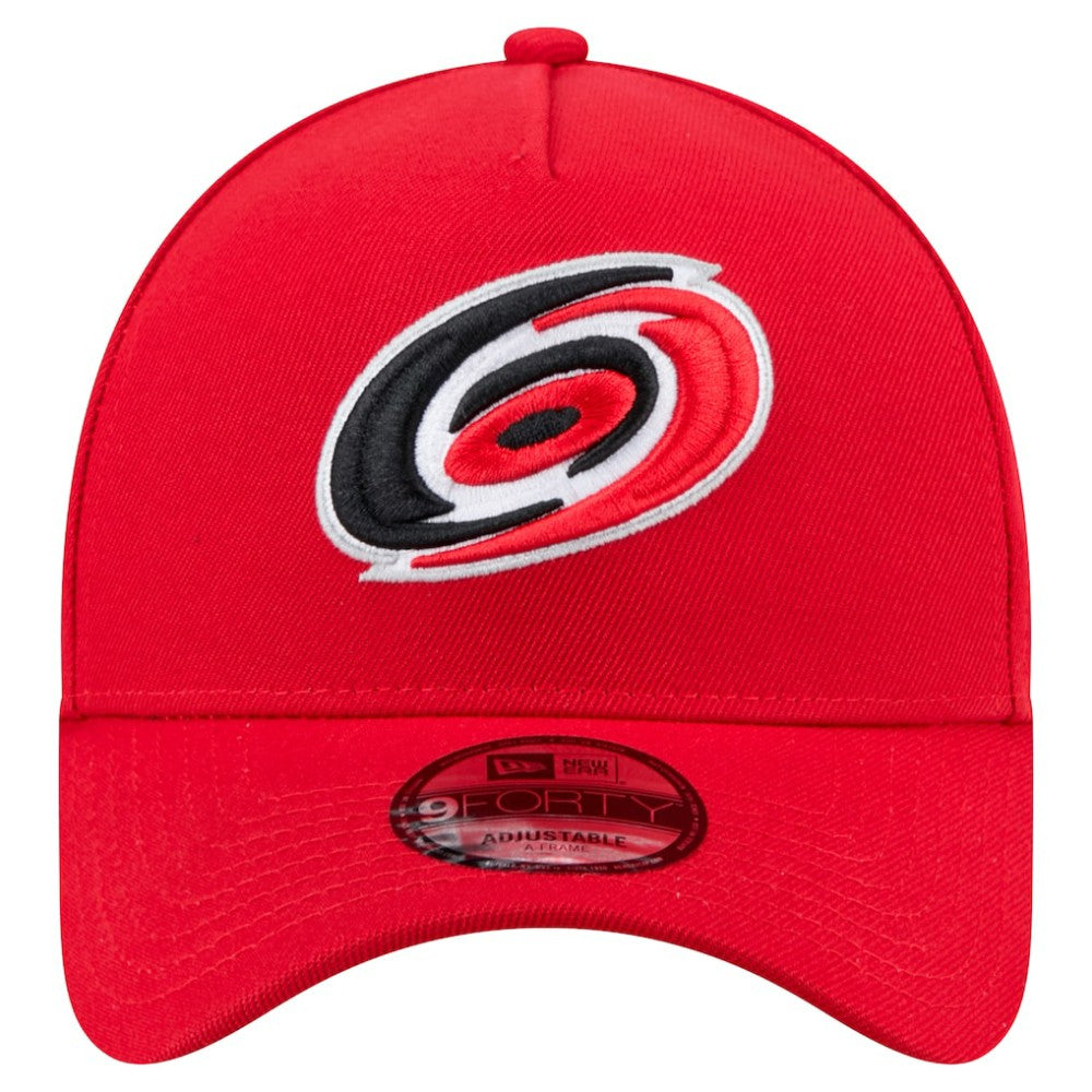 NHL Carolina Hurricanes New Era Core A-Frame 9FORTY Adjustable Hat - Red