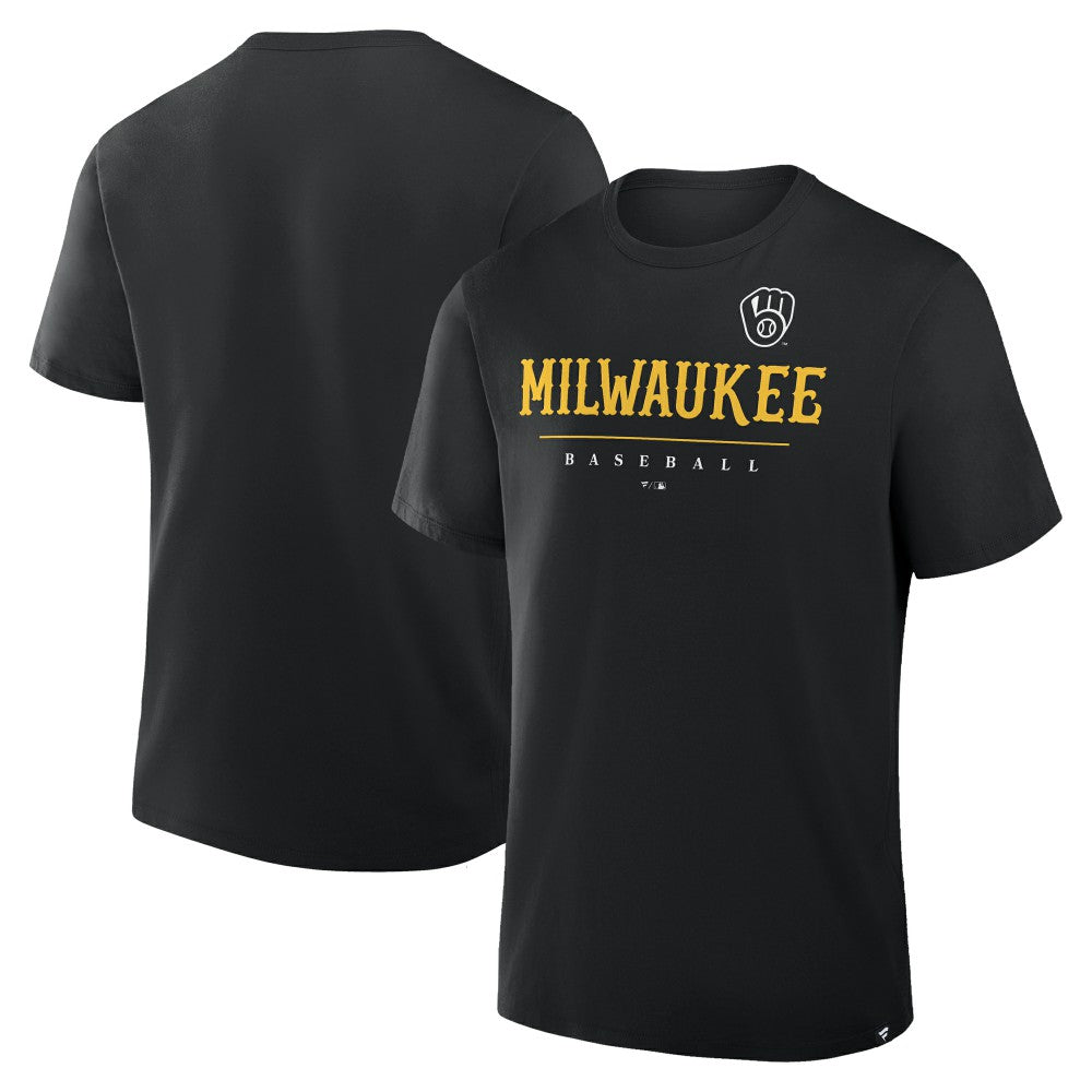 Milwaukee Brewers Fanatics Color Pop Legacy Clubhouse T-Shirt - Black T-shirts