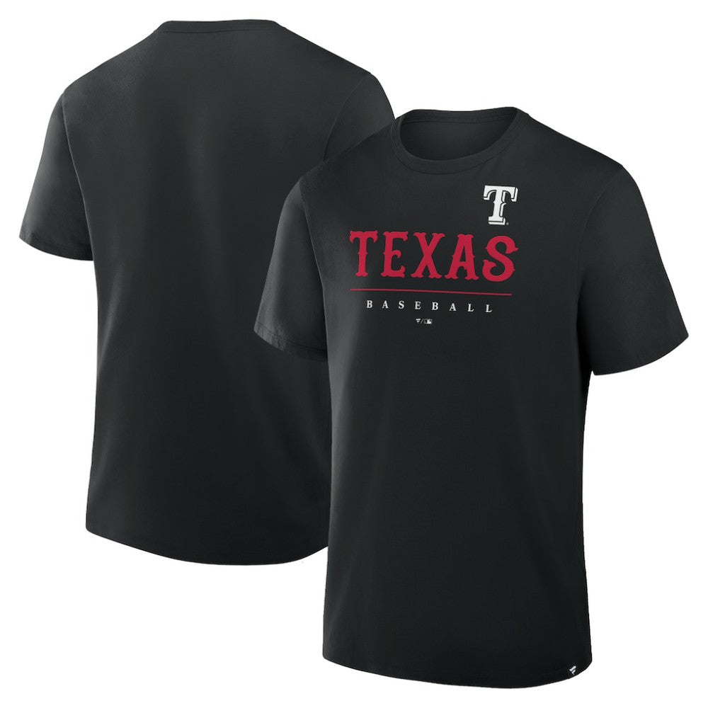 Texas Rangers Fanatics Color Pop Legacy Clubhouse T-Shirt - Black T-shirts