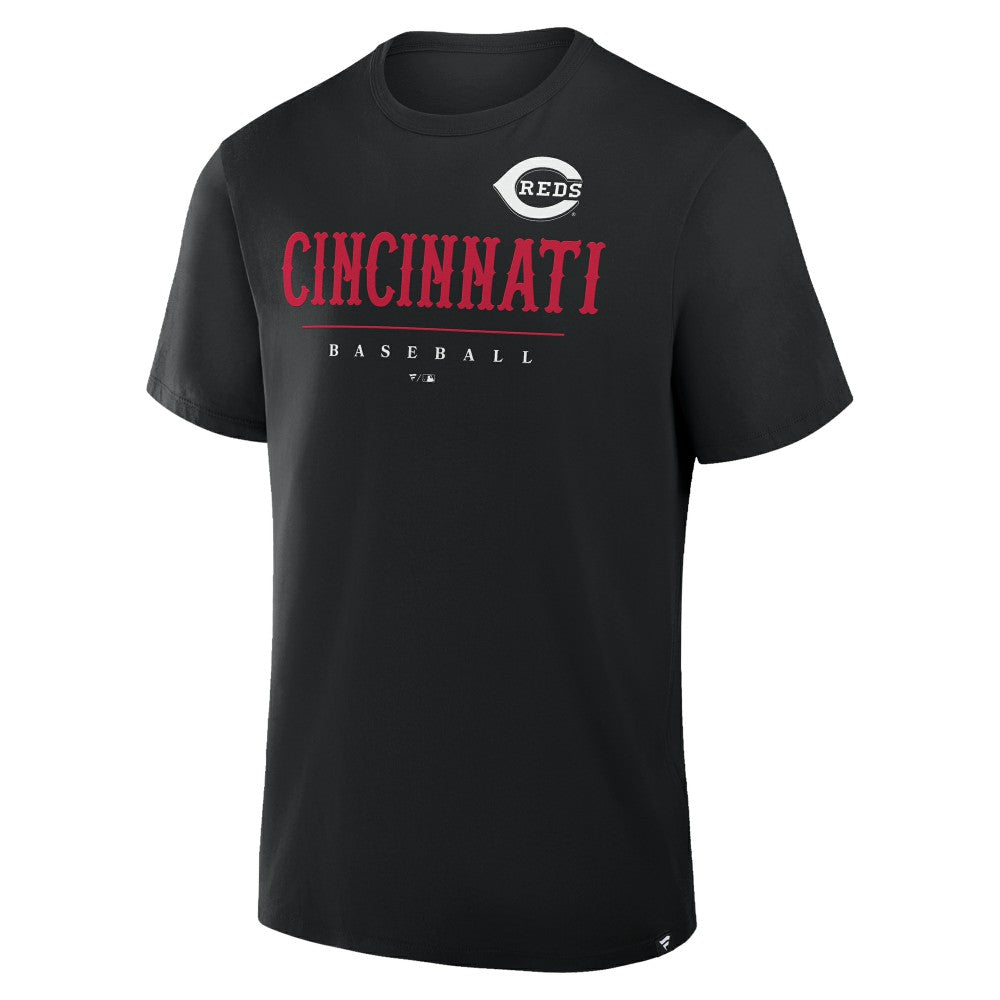 Cincinnati Reds Fanatics Color Pop Legacy Clubhouse T-Shirt - Black T-shirts