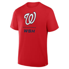 Washington Nationals Fanatics Clubhouse Legacy Side Swipe T-Shirt - Red T-shirts
