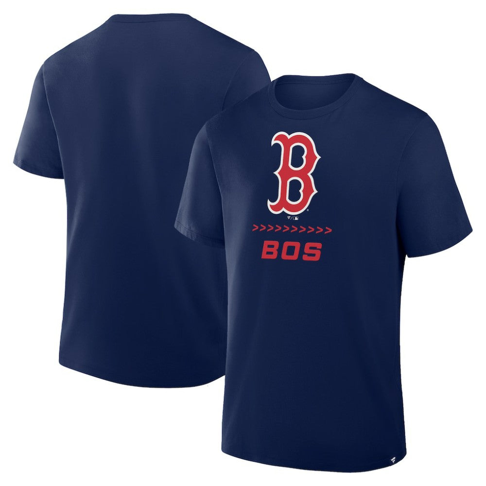Boston Red Sox Fanatics Clubhouse Legacy Side Swipe T-Shirt - Navy T-shirts