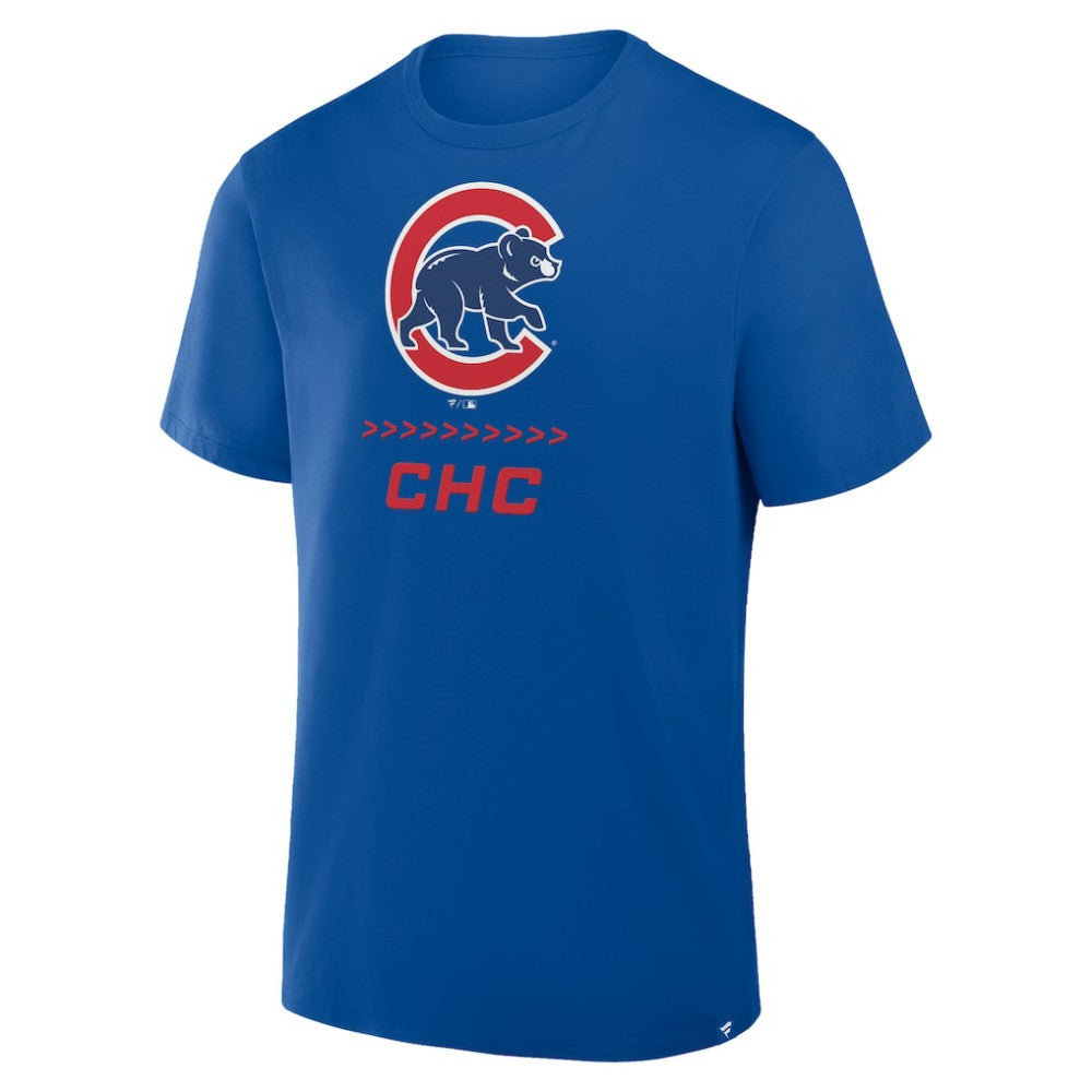 Chicago Cubs Fanatics Clubhouse Legacy Side Swipe T-Shirt - Royal T-shirts