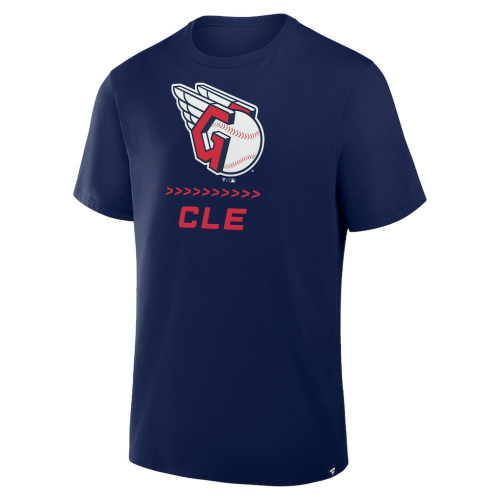 Cleveland Guardians Fanatics Clubhouse Legacy Side Swipe T-Shirt - Navy T-shirts