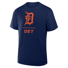 Detroit Tigers Fanatics Clubhouse Legacy Side Swipe T-Shirt - Navy T-shirts