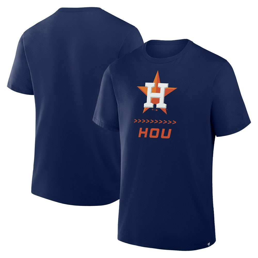 Houston Astros Fanatics Clubhouse Legacy Side Swipe T-Shirt - Navy T-shirts