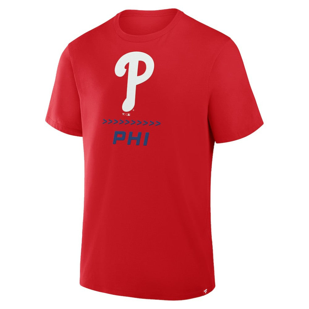 Philadelphia Phillies Fanatics Clubhouse Legacy Side Swipe T-Shirt - Red T-shirts