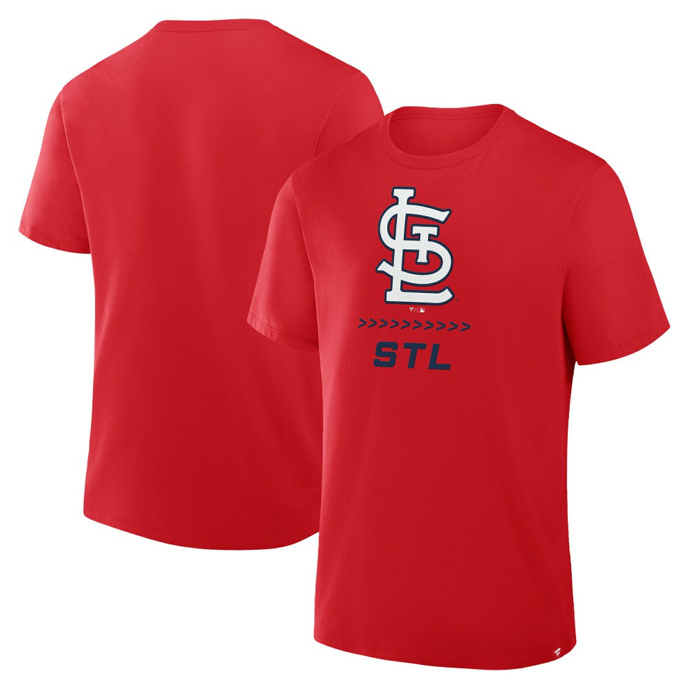 St. Louis Cardinals Fanatics Clubhouse Legacy Side Swipe T-Shirt - Red T-shirts