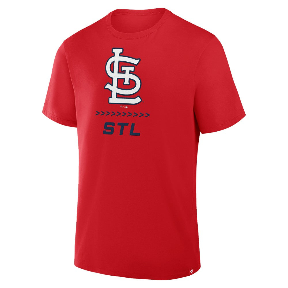 St. Louis Cardinals Fanatics Clubhouse Legacy Side Swipe T-Shirt - Red T-shirts