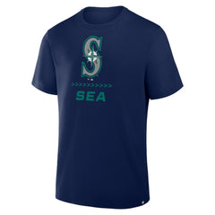 Seattle Mariners Fanatics Clubhouse Legacy Side Swipe T-Shirt - Navy T-shirts