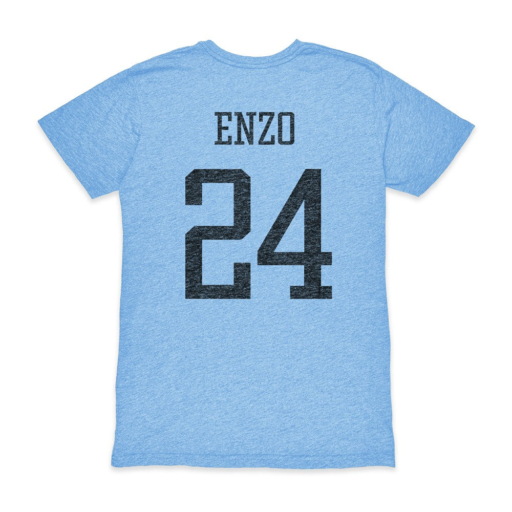 Enzo Fernández Argentina National Team 1863FC Player Vintage Tri-Blend T-Shirt Light Blue sale