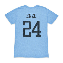 Enzo Fernández Argentina National Team 1863FC Player Vintage Tri-Blend T-Shirt Light Blue sale