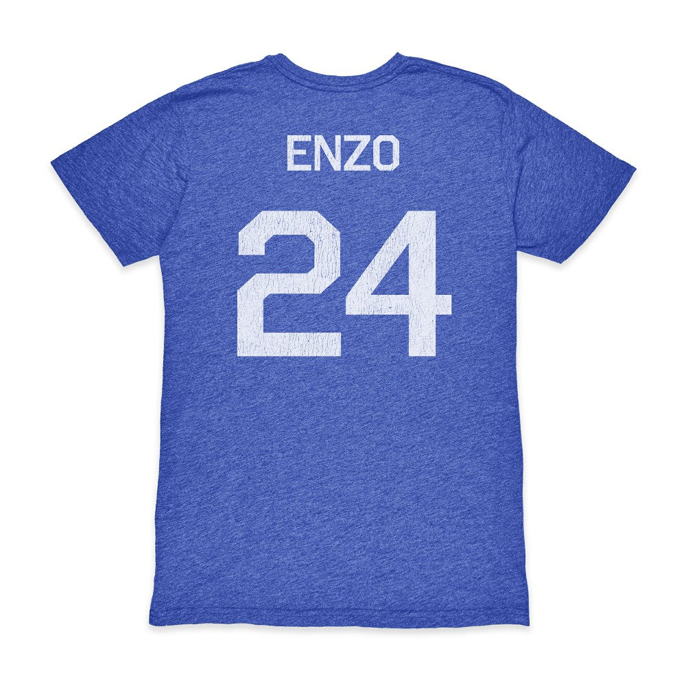 Enzo Fernández Argentina National Team 1863FC Player Vintage Tri-Blend T-Shirt Blue
