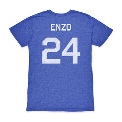 Enzo Fernández Argentina National Team 1863FC Player Vintage Tri-Blend T-Shirt Blue