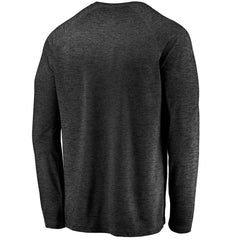 Green Bay Packers Iconic Striated Dark Logo Raglan Long Sleeve T-Shirt Black