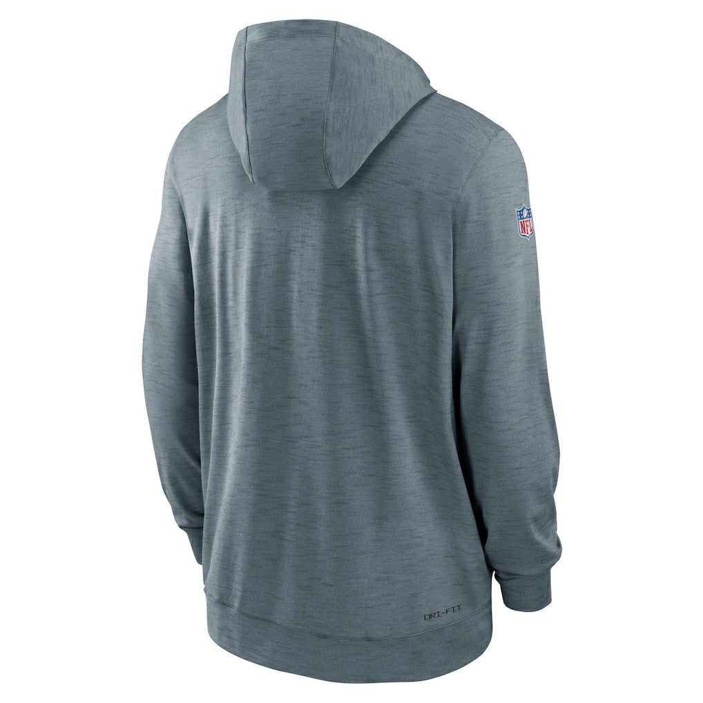 Minnesota Vikings 2022/23 Sideline Pop Performance Full-Zip Hoodie Gray