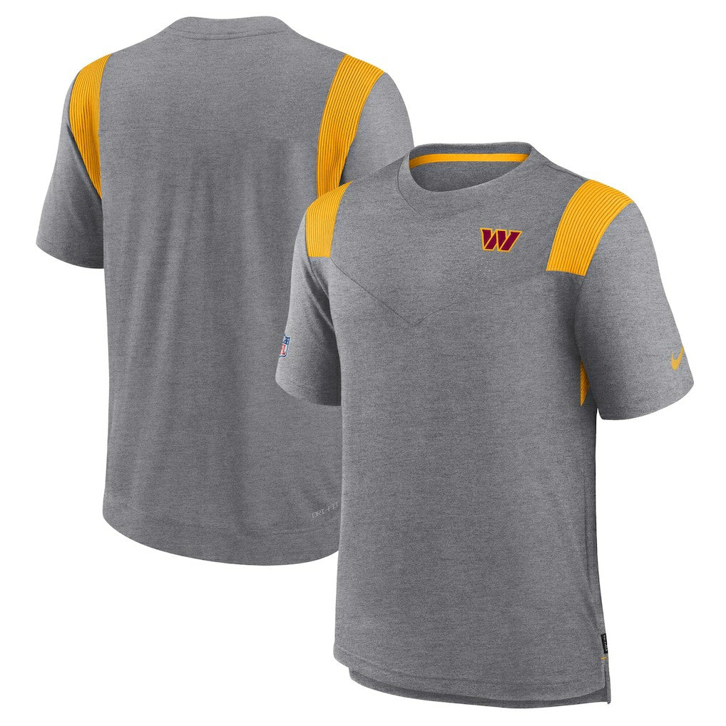Washington Commanders Sideline Tonal Logo Performance Player T-Shirt Charcoal