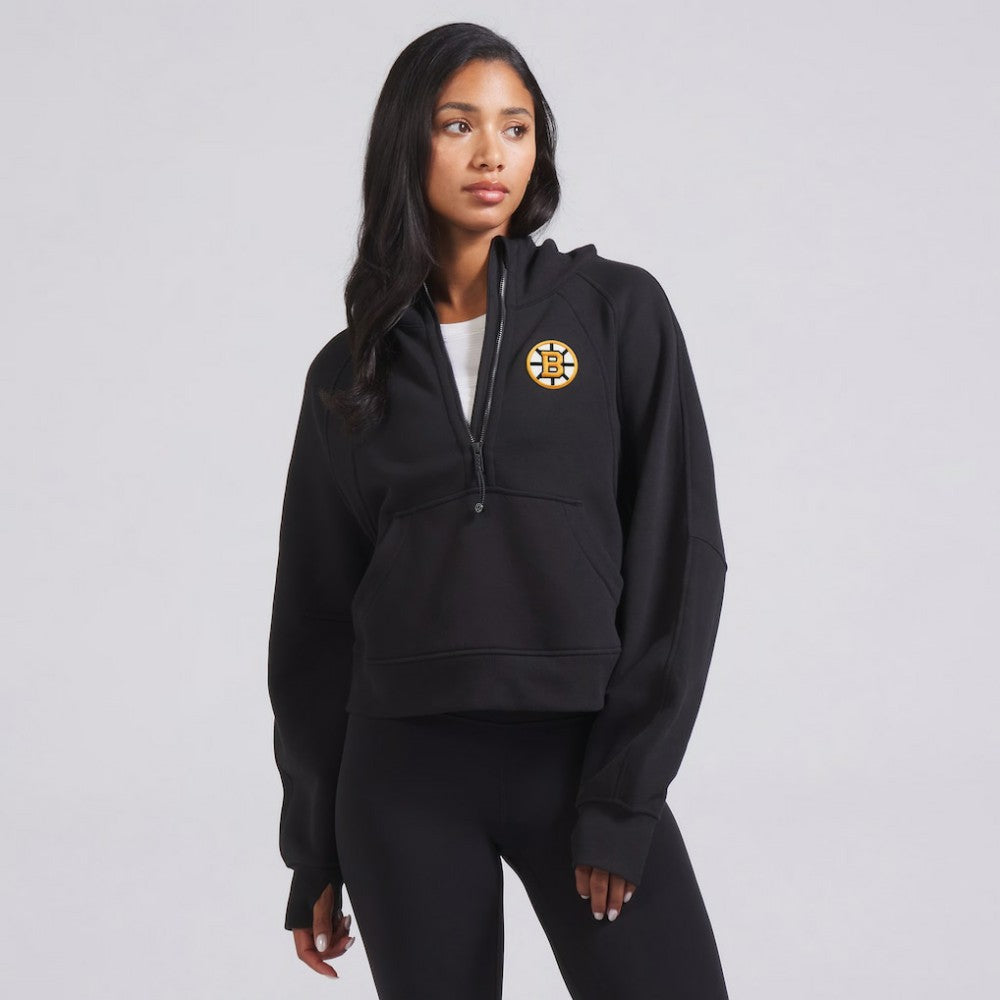 NHL Boston Bruins lululemon Women's Scuba Oversized Half-Zip Hoodie - Black