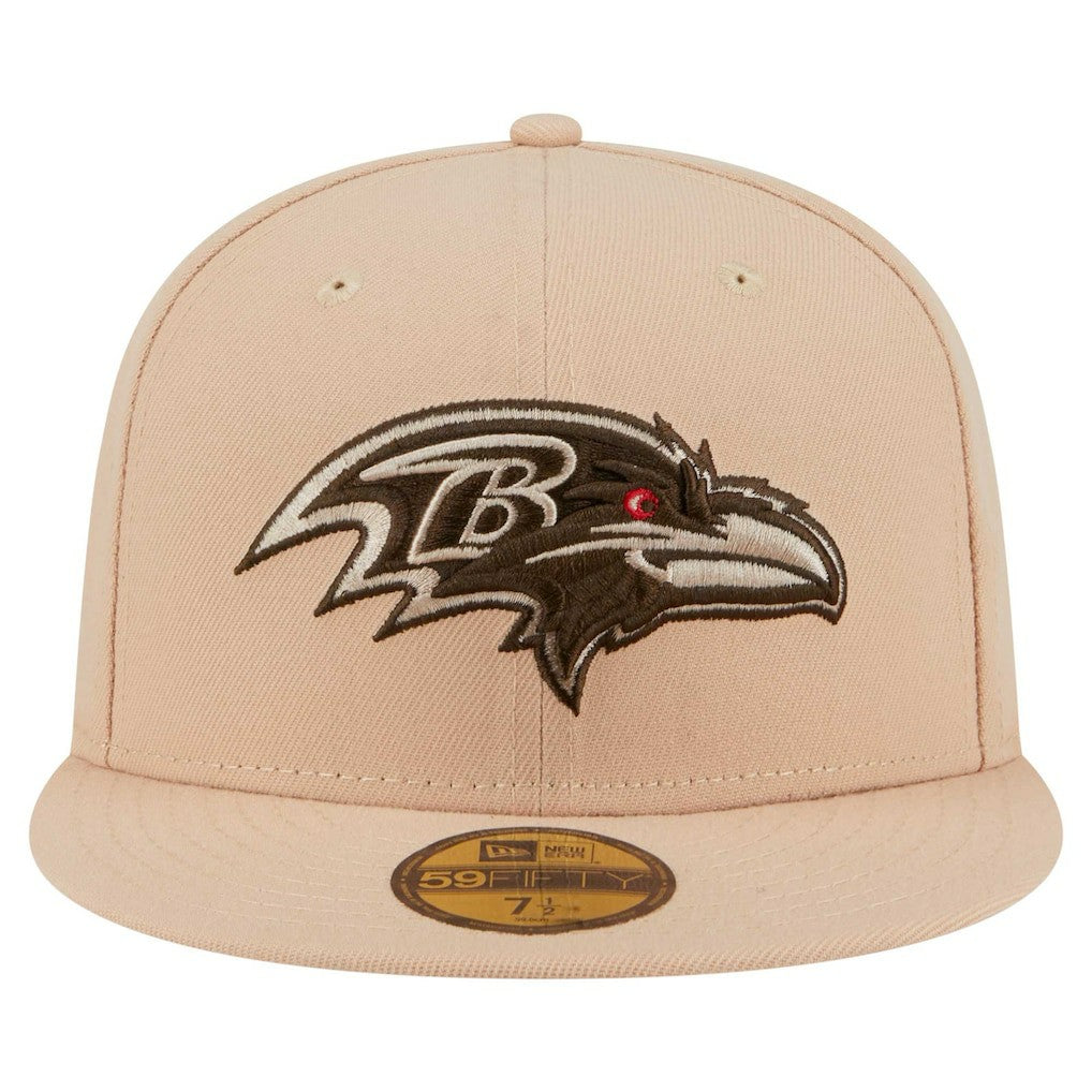 Baltimore Ravens New Era Candied Pecan 59FIFTY Fitted Hat Tan