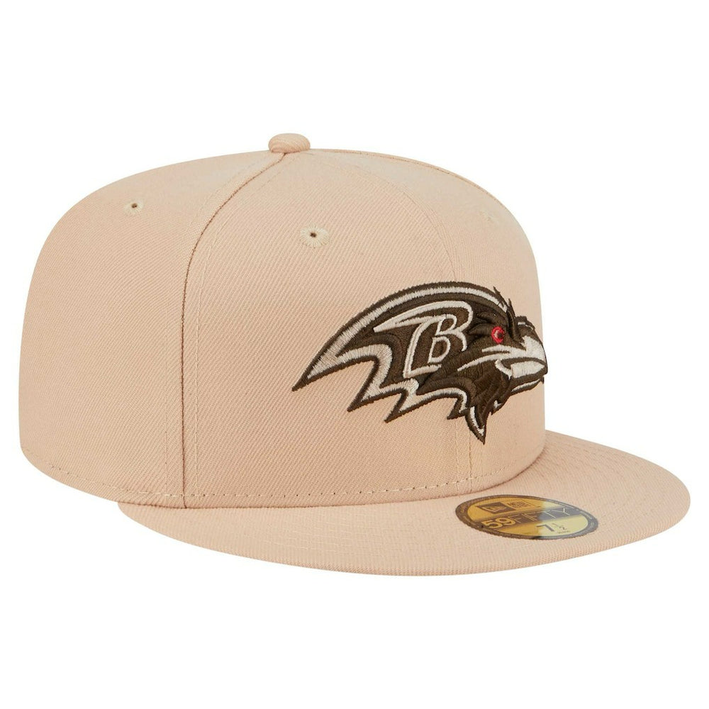 Baltimore Ravens New Era Candied Pecan 59FIFTY Fitted Hat Tan