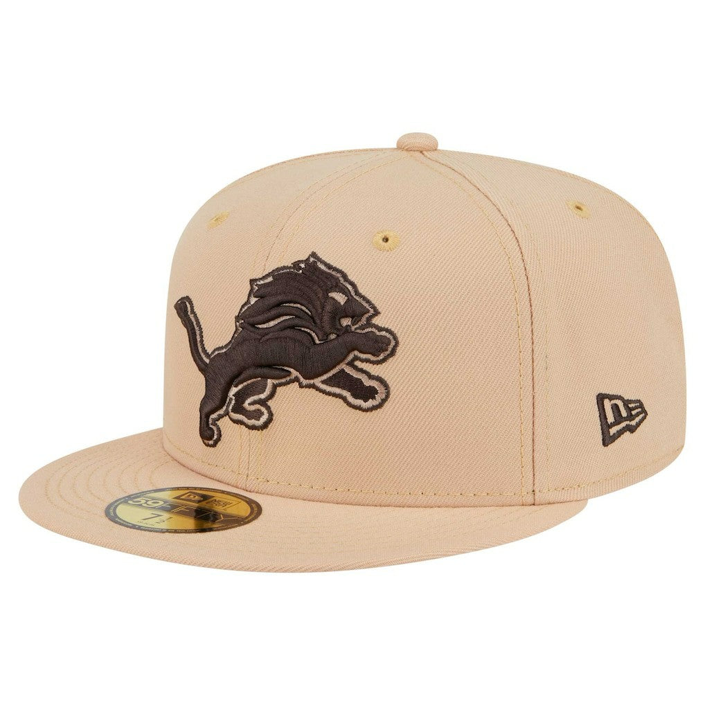Detroit Lions New Era Candied Pecan 59FIFTY Fitted Hat Tan