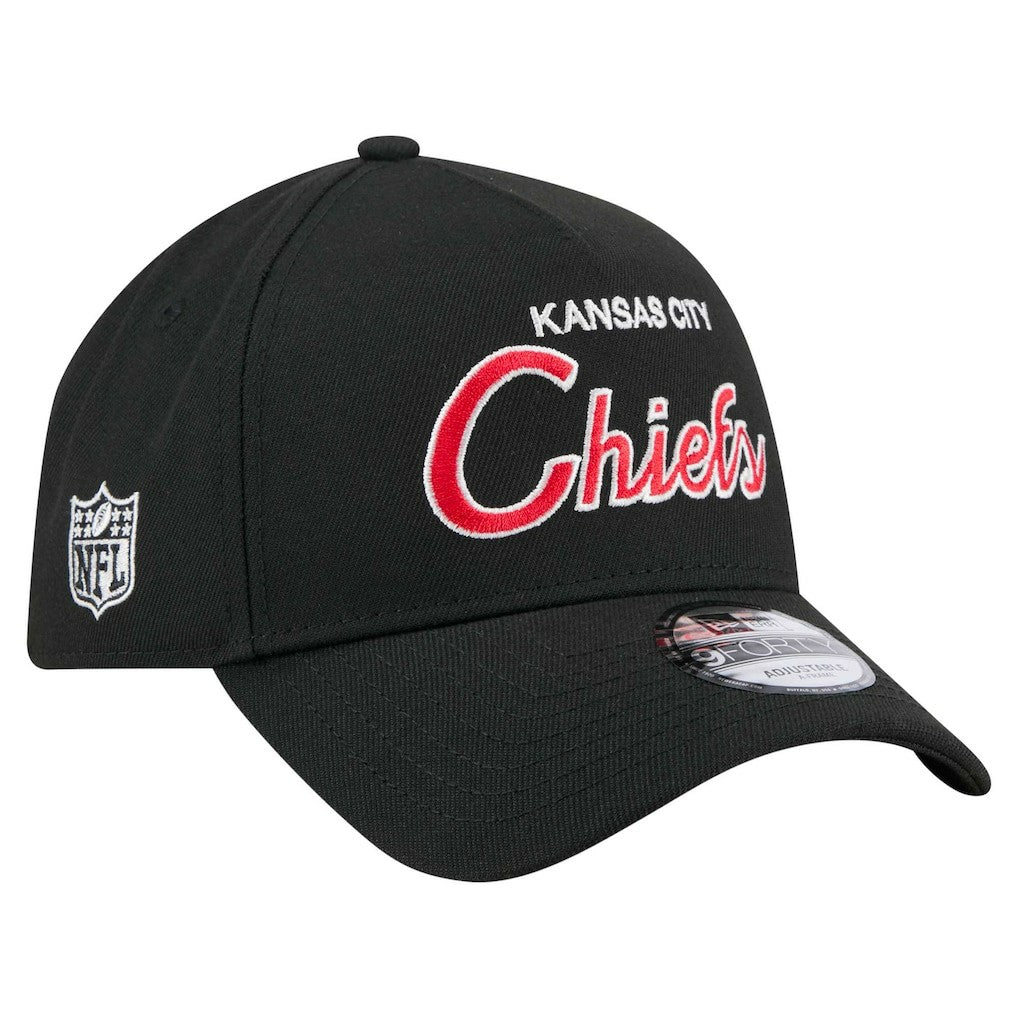 Kansas City Chiefs New Era Smith 9FORTY Adjustable hat Black