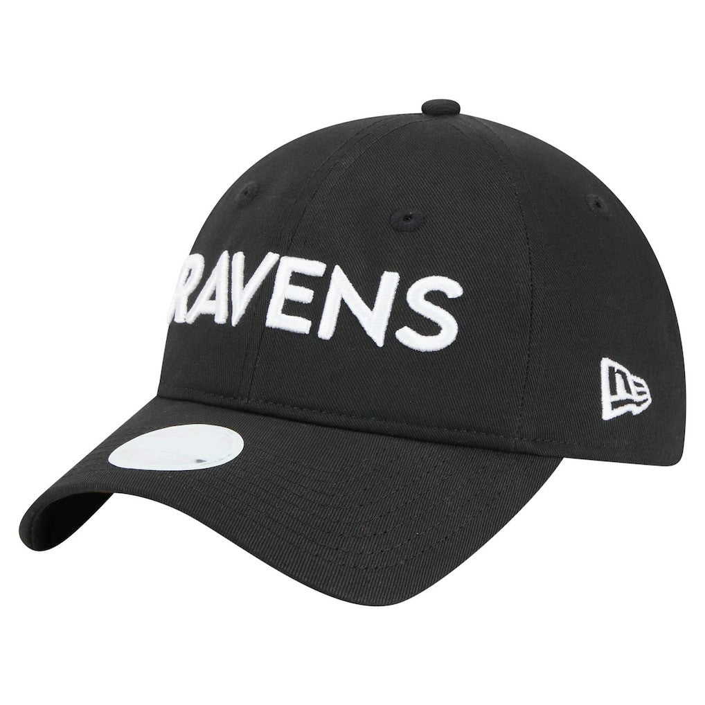 Baltimore Ravens New Era Women's Cece 9TWENTY Adjustable Hat Black