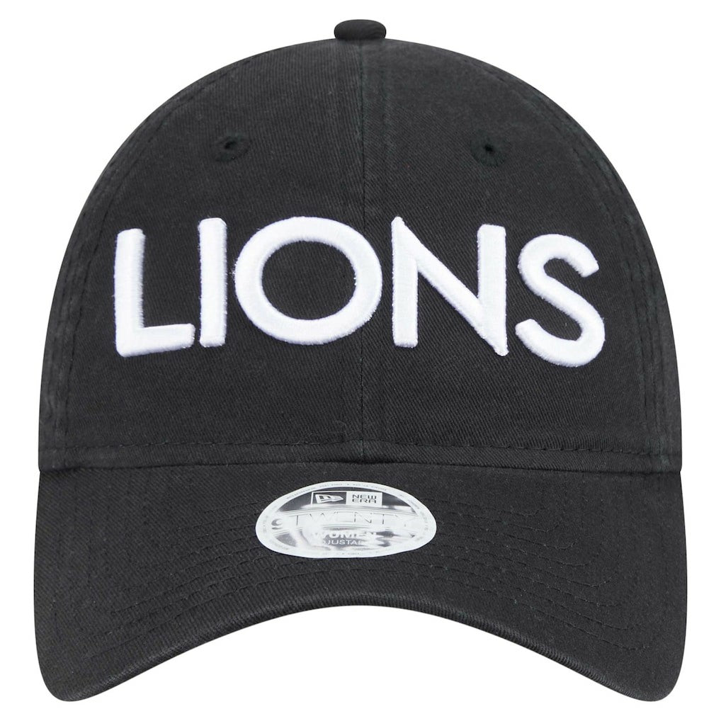 Detroit Lions New Era Women's Cece 9TWENTY Adjustable Hat Black