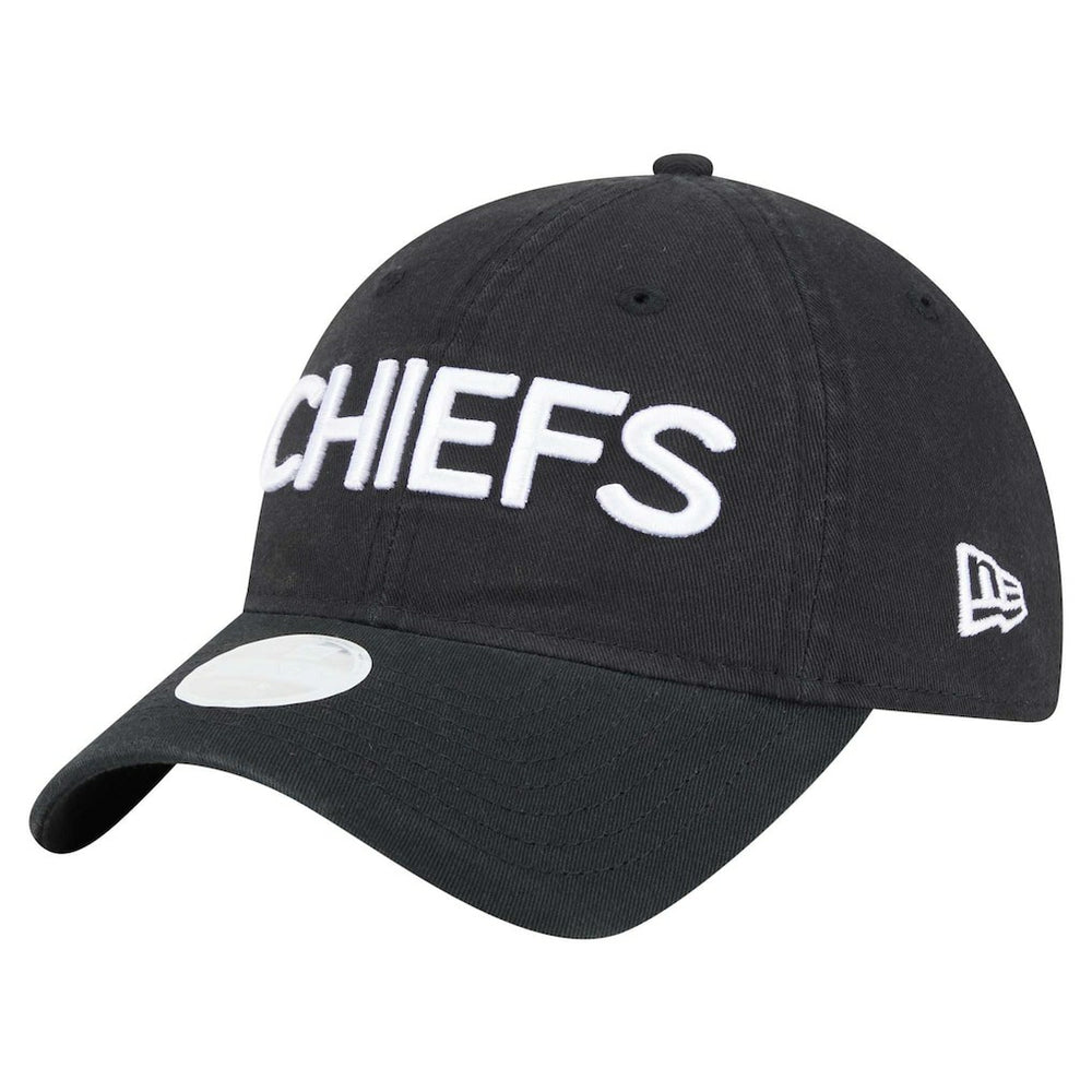 Kansas City Chiefs New Era Women's Cece 9TWENTY Adjustable Hat Black