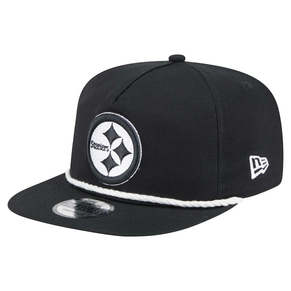 Pittsburgh Steelers New Era B-Dub Golfer Snapback Hat Black