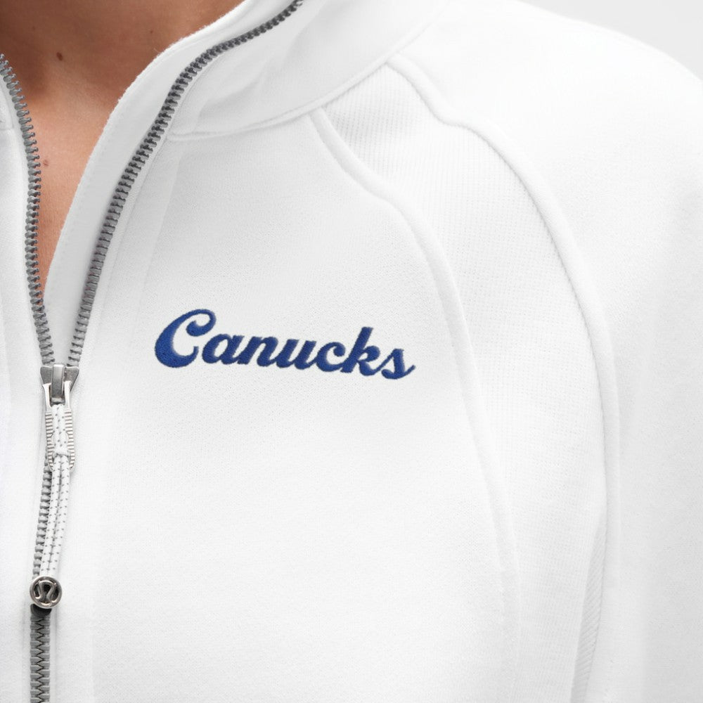 NHL Vancouver Canucks lululemon Women's Scuba Oversized Half Zip Top - White