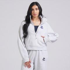 NHL Vancouver Canucks lululemon Women's Scuba Oversized Half Zip Top - Heather Gray