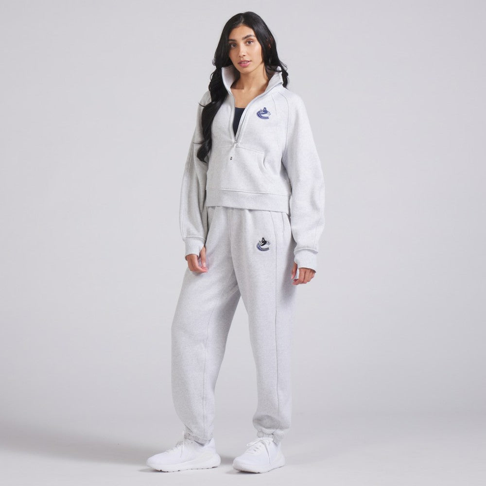 NHL Vancouver Canucks lululemon Women's Scuba Oversized Half Zip Top - Heather Gray