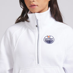 NHL Edmonton Oilers lululemon Women's Scuba Oversized Half Zip Top - White