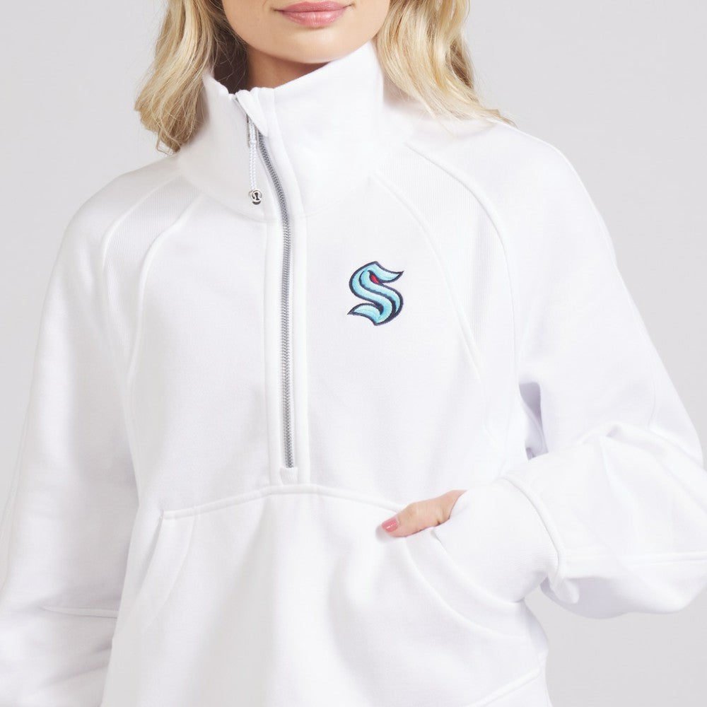 NHL Seattle Kraken lululemon Women's Scuba Oversized Half Zip Top - White