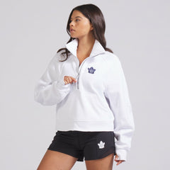 NHL Toronto Maple Leafs lululemon Women's Scuba Oversized Half Zip Top - White