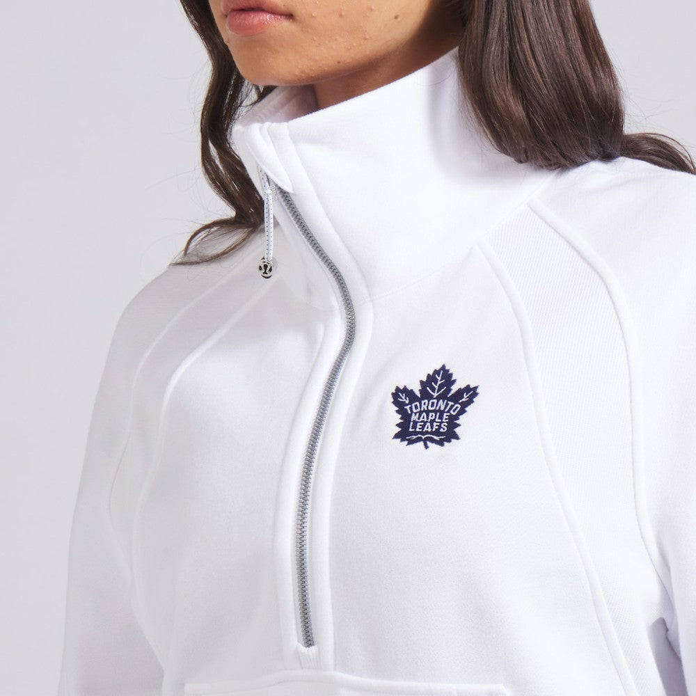 NHL Toronto Maple Leafs lululemon Women's Scuba Oversized Half Zip Top - White