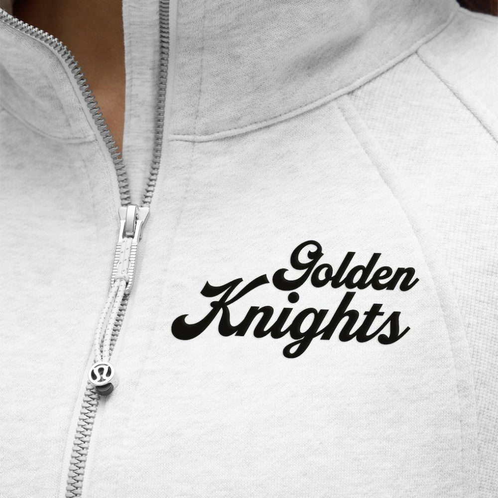 NHL Vegas Golden Knights lululemon Women's Scuba Oversized Half Zip Top - Heather Gray