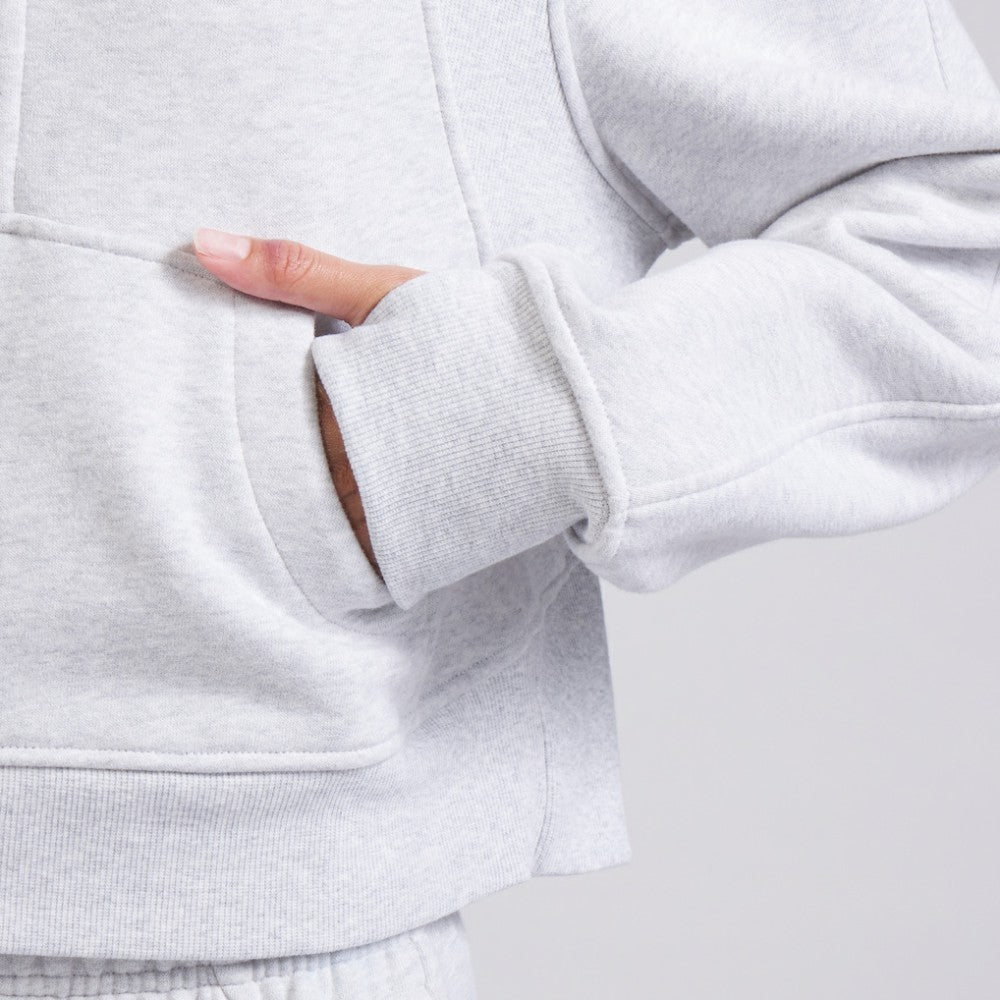 NHL Edmonton Oilers lululemon Women's Scuba Oversized Half Zip Top - Heather Gray
