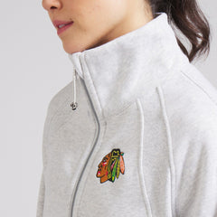 NHL Chicago Blackhawks lululemon Women's Scuba Oversized Half Zip Top - Heather Gray